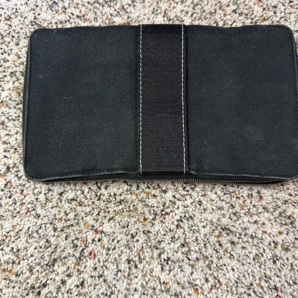 Hermès Paris Organizer Travel Wallet Clutch Womens Large Black Zip Around